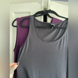 Lot of Two 2 Eileen Fisher Dresses Small black & purple a bit different read on